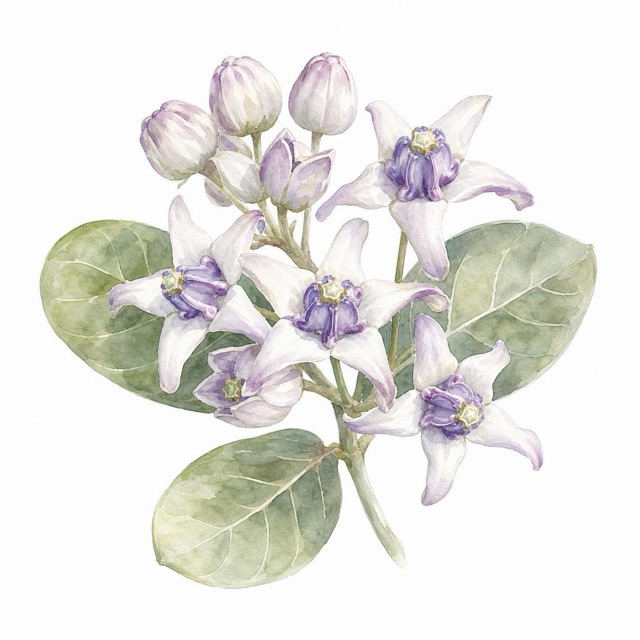 Purple crown flower photograph